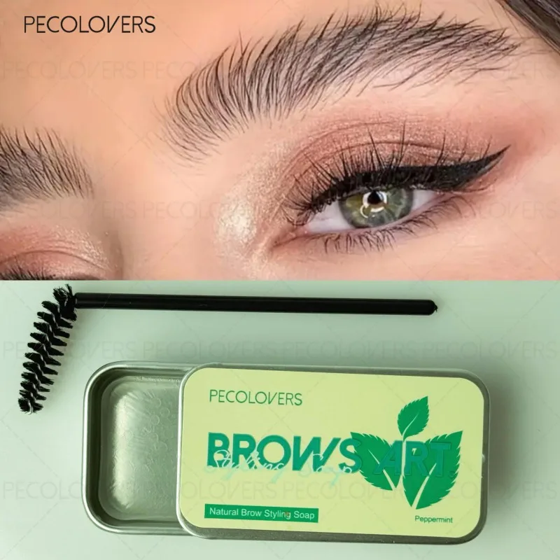 Crema para cejas con sabor a menta, peinado de cejas, duradero y natural, resistente al agua y al sudor, cosméticos para cejas