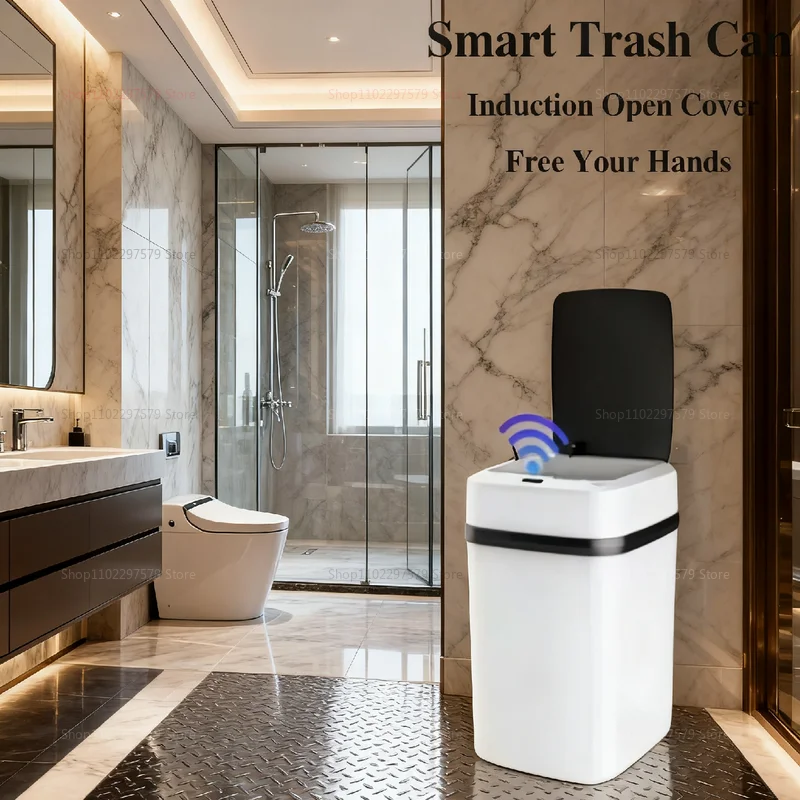 2026 13L الذكية حر اليدين استخدام Touchless الحمام سلة المهملات محس حركة سلة المهملات لمكتب غرفة نوم غرفة المعيشة المرحاض المطبخ