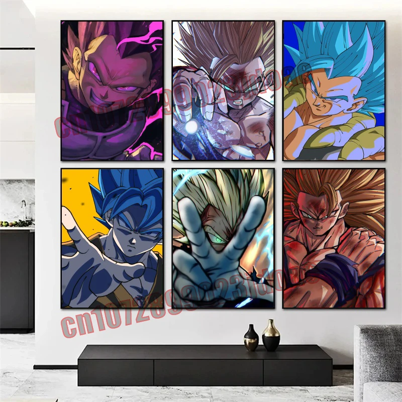 Dragon Ball Goku Vegeta ультра-прозрачная картина на холсте безрамный дизайн студийная фотография фон настенная декоративная художественная живопись