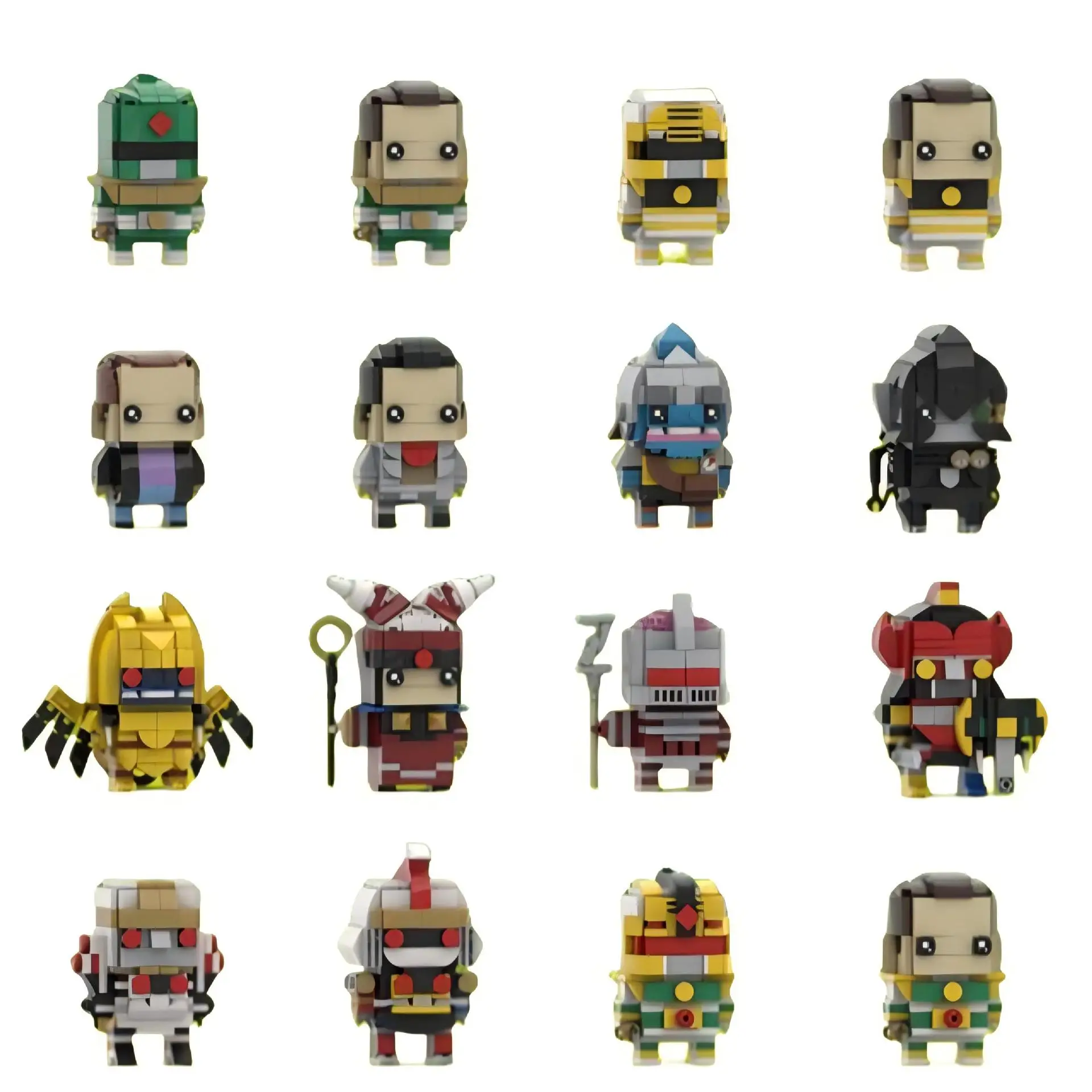 

MOC Puzzle Boy Mosaic Building Blocks Small Particle Collection Character Square-Headed Boy Combination
