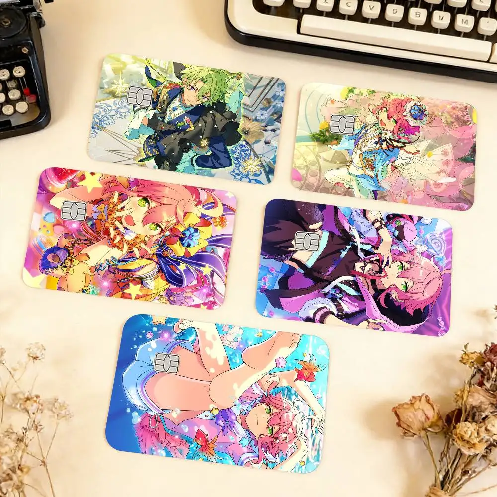 New Hot Game Ensemble Stars Idol Waterproof Film Skin Cover Credit Card Stickers Debit Front Bank Bus Pass