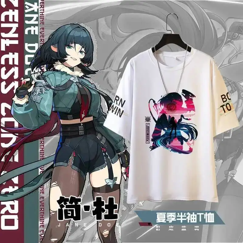 

Anime Game 2025 Zenless Zone Zero Cos Asaba Harumasa Tsukishiro Yanagi Astra Yao Etc. Unisex Print Daily Pullovers T-Shirt Gift