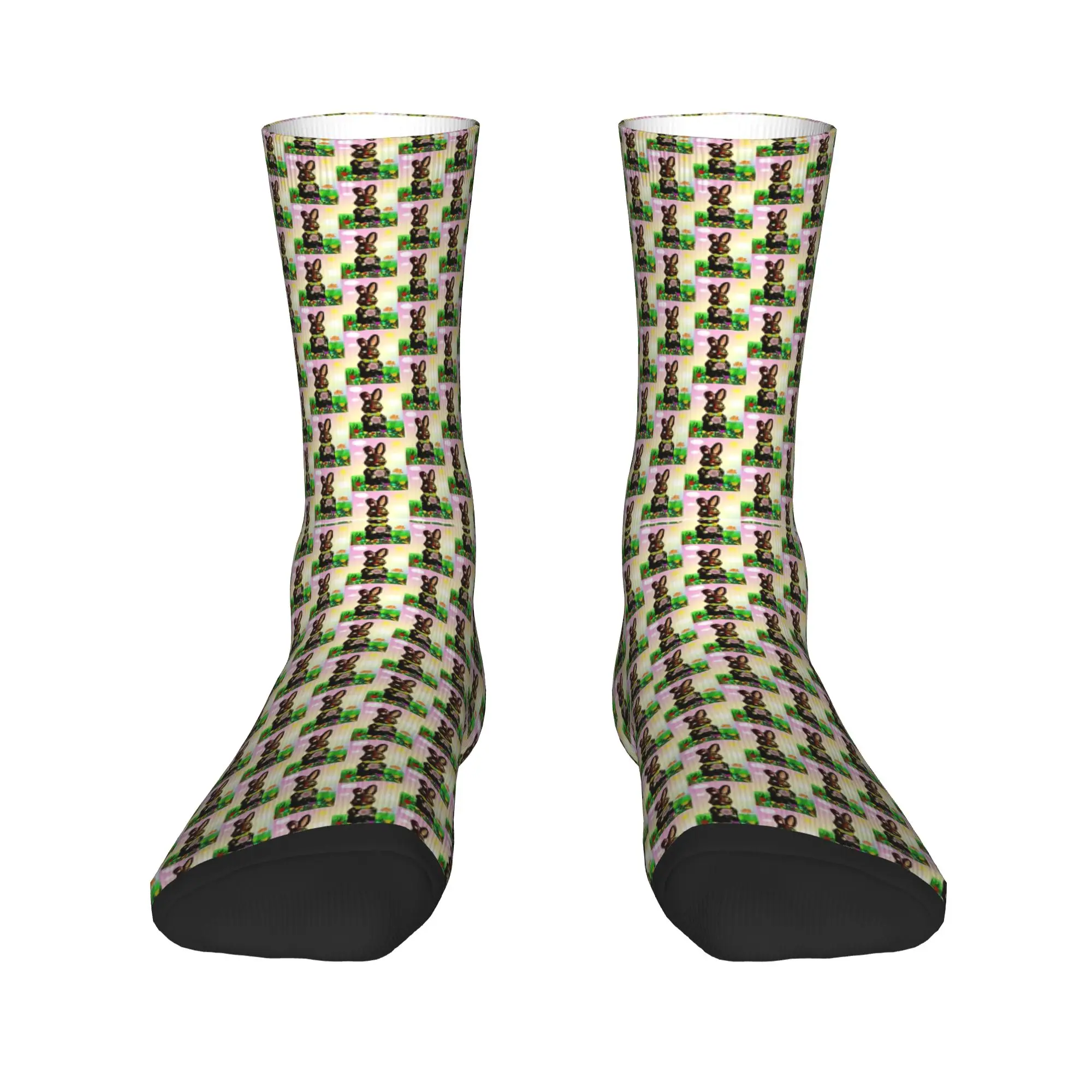 N-Nesquik Chocolate Milk Rabbit  Socks  Gothic Stockings Men High Quality Cycling Socks Autumn Graphic Anti Slip Socks