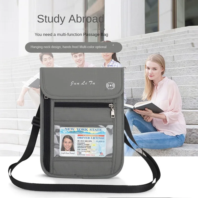 Multifunctional Passport Holder Travel Wallet Waterproof Transparent Passport Bag RFID Document Bag Ticket Protective Cover