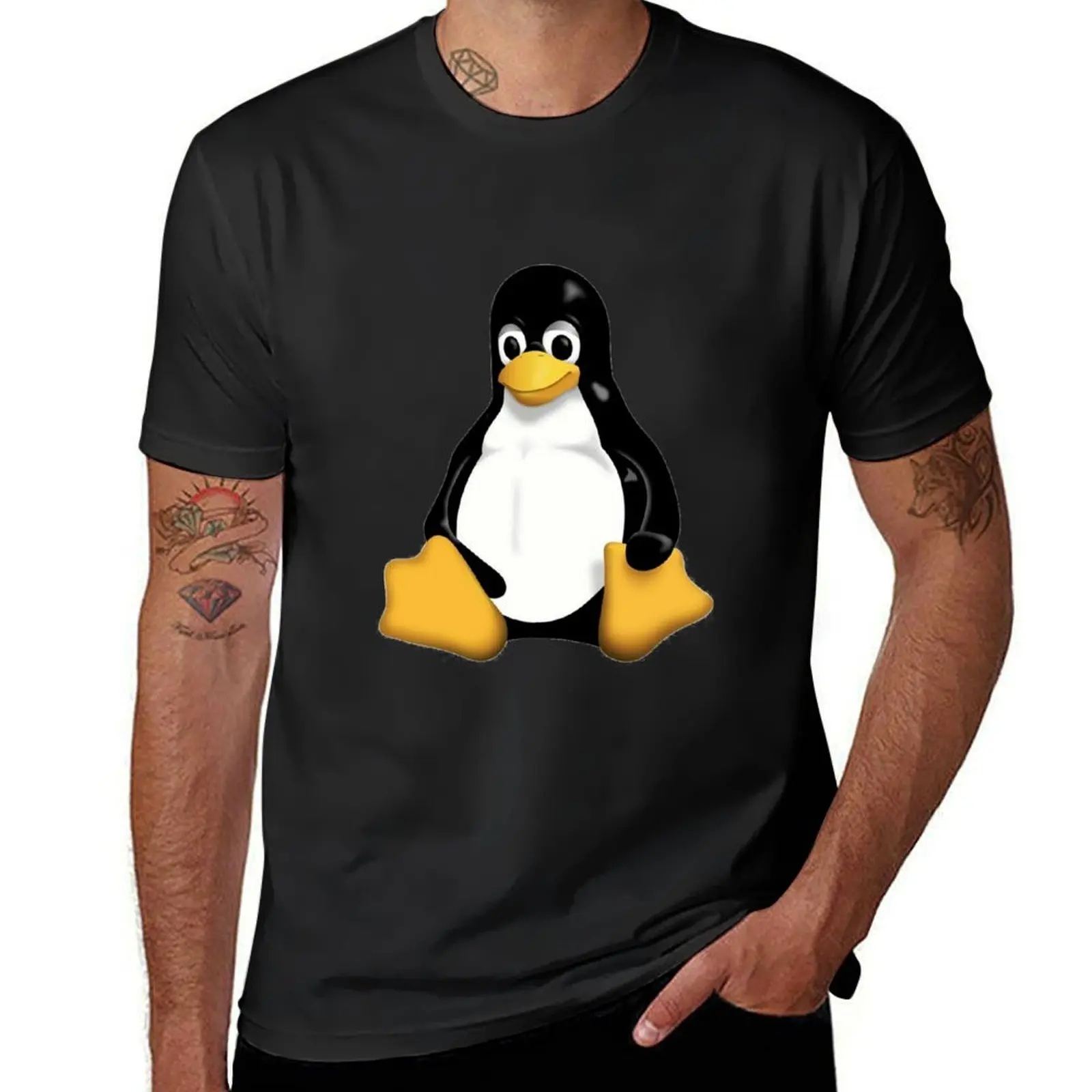 

Tux Linux Mascot T-Shirt topping Clothing Blouse workout shirts for men