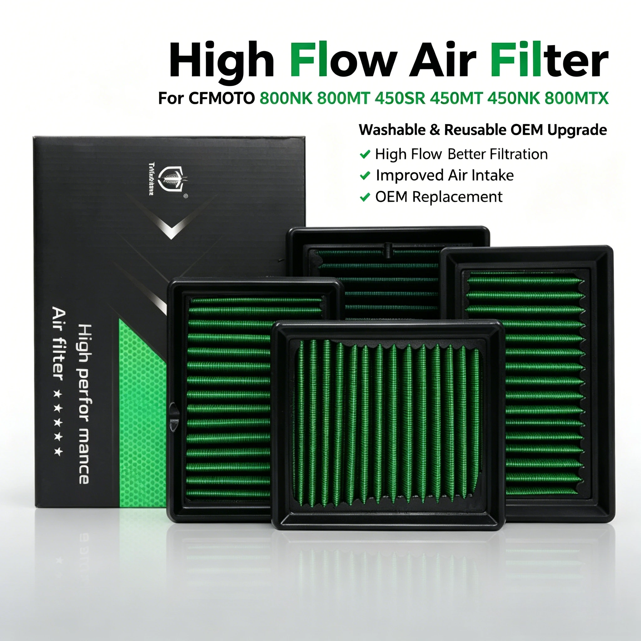 Applicable to Spring Breeze 800NK 800MT 450SR/MT/NK 800MTX high flow air filter Spring Breeze original factory upgrade