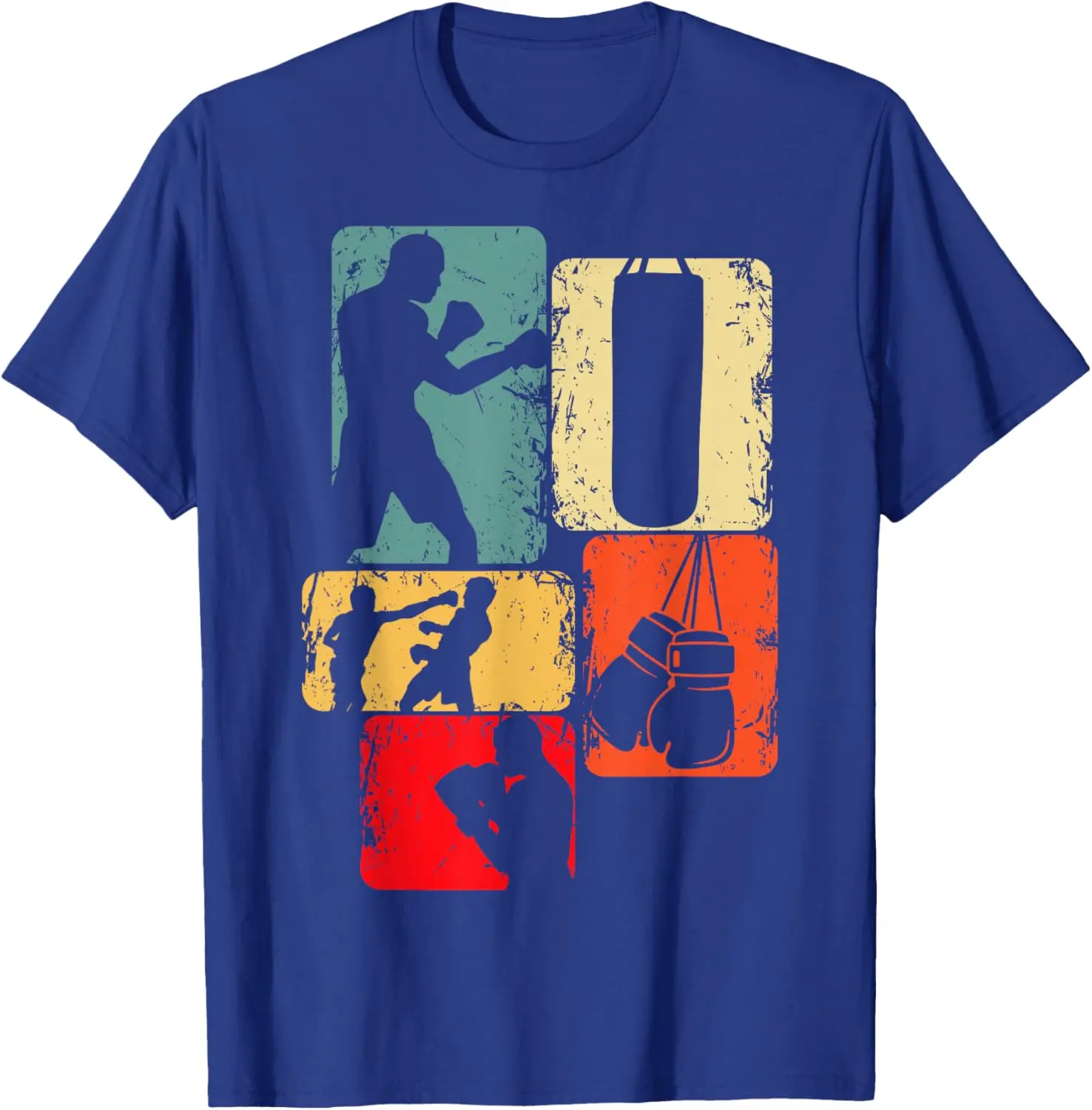 Retro Boxer Boxing T-Shirt 100% Cotton O-Neck Short Sleeve Summer Casual Mens T-shirt Streetwear