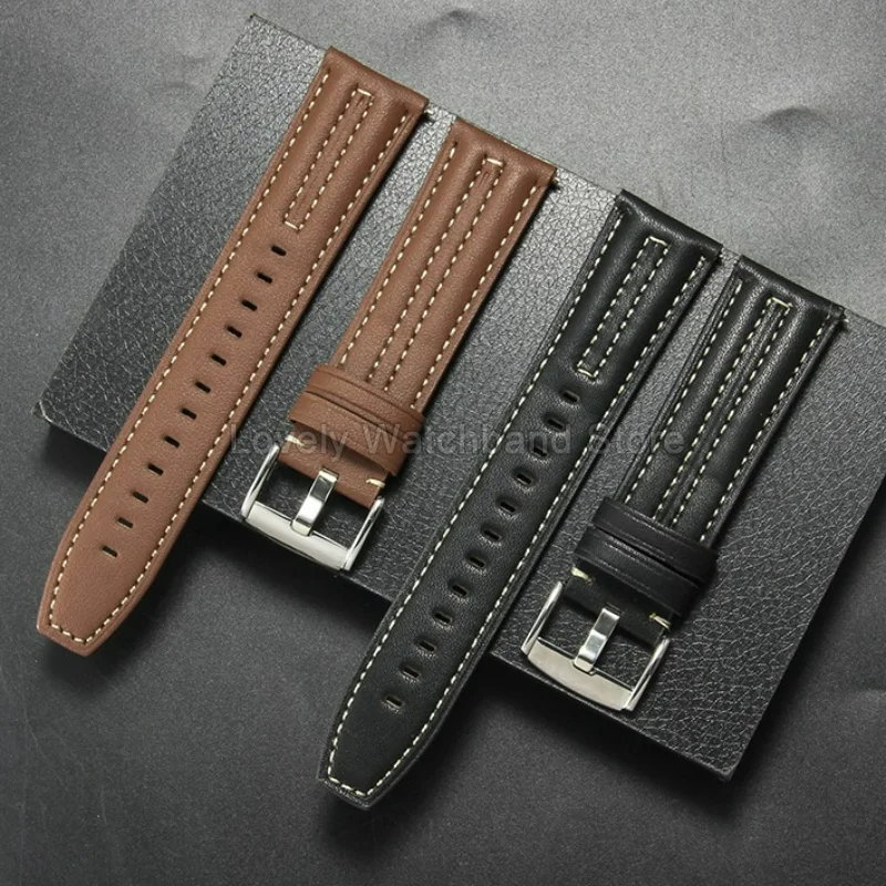 Sweat Resistant Breathable for HUAWEI Watch GT3/4/5/6 22mm Great Leather Watchband with Natural Grain Texture Superior Comfort