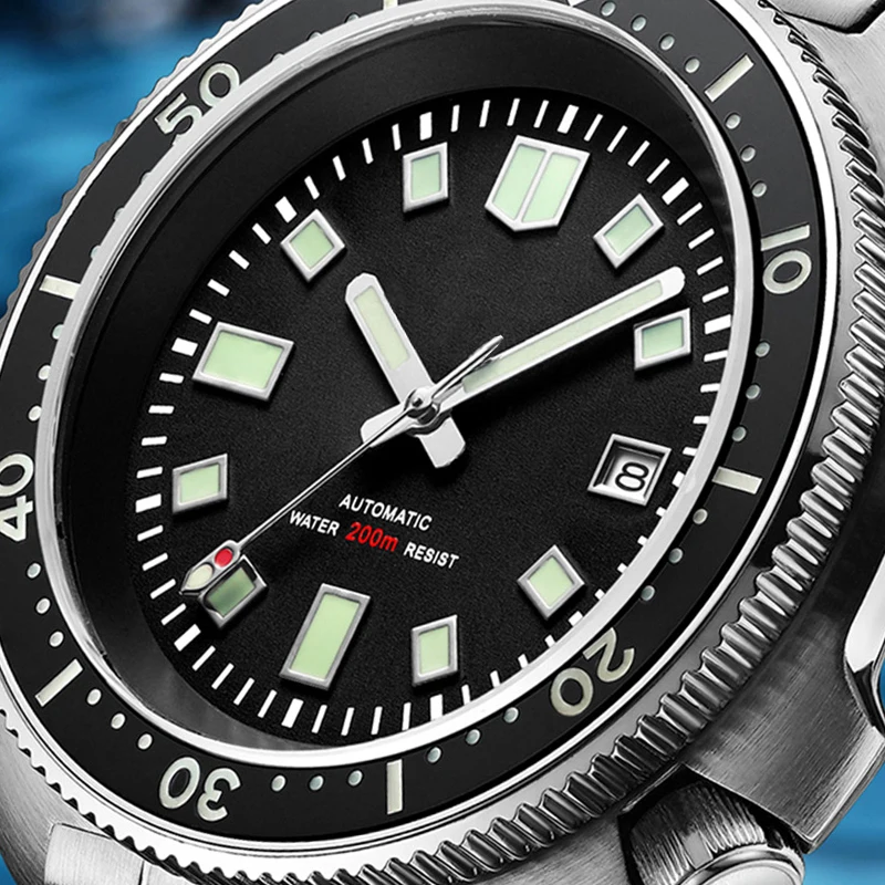 ADDIESDIVE Luxury Automatic Dive Watch for Men 8215 Sapphire Crystal Ceramic Bezel BGW9 Luminous 200M Waterproof Sport Watch