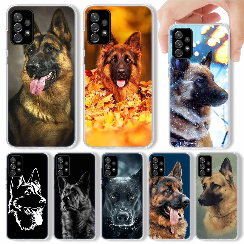 German Shepherd Dog Phone Case For Samsung Galaxy A15 A55 A14 A54 A13 A53 A12 A52S A25 A24 A35 A34 A23 A33 A22 A32 A04S A03S A05