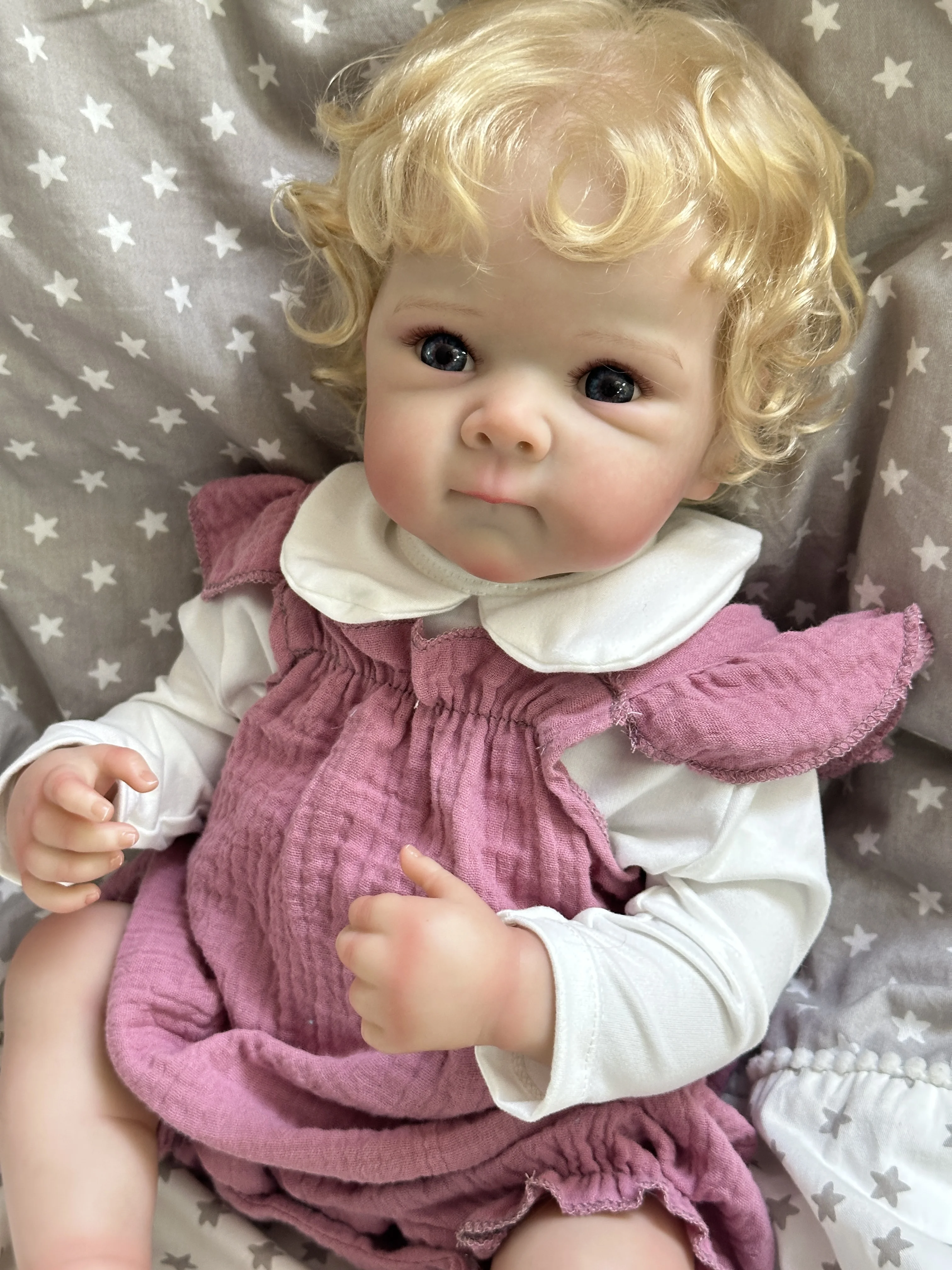 Cokela 20 pollici/50 cm Vera bambola del bambino Real Soft Touch Baby Realistica bambola del bambino rinato del silicone con capelli artificiali impiantati a mano