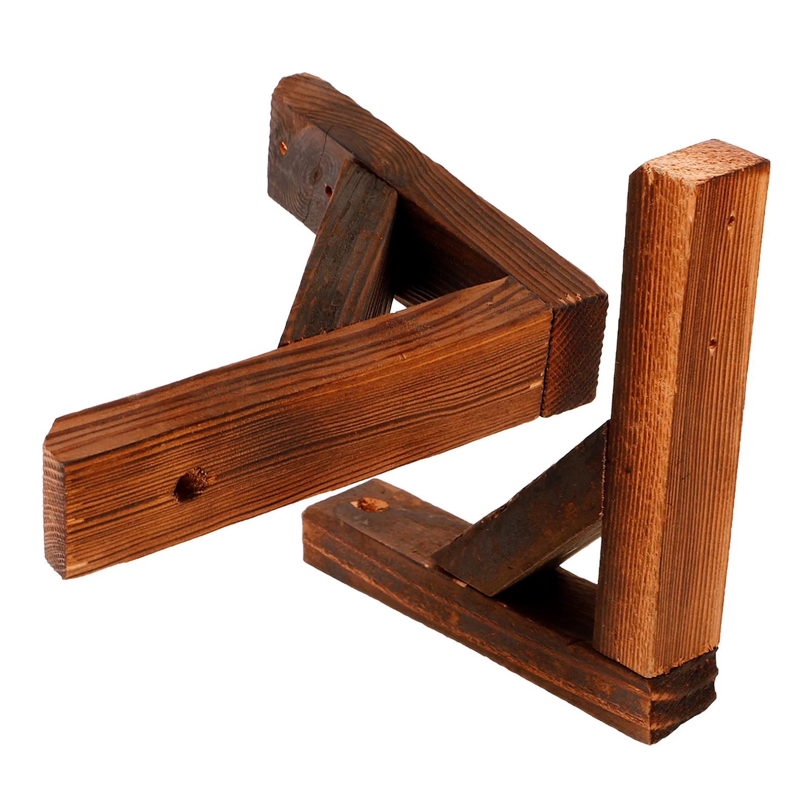 

2 Pcs Support for Small Fences Garden Privacy Screening Fences Base Kit Component Fence Parts Wood Bracket Holder