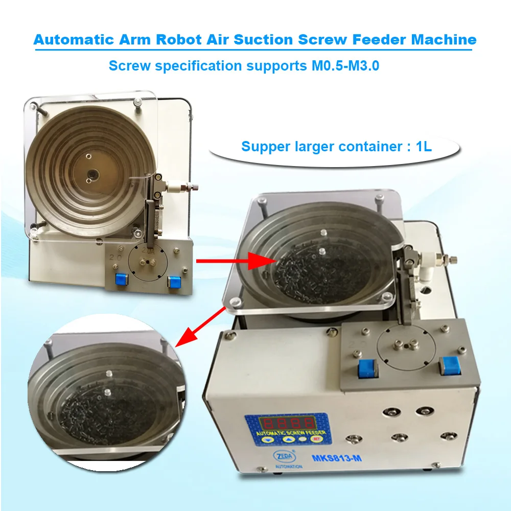 zeda MKS813-M Machine Vibrating Disc Screw Feeder Feeding for screw parts for sale Hand take small screw feeder