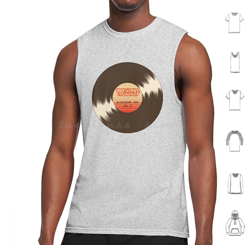 El Mejor Vinilo de la Galaxia, Awesome Mix Vol. 1 camiseta sin mangas con estampado de discos de vinilo, algodón, para amantes de la música DJ