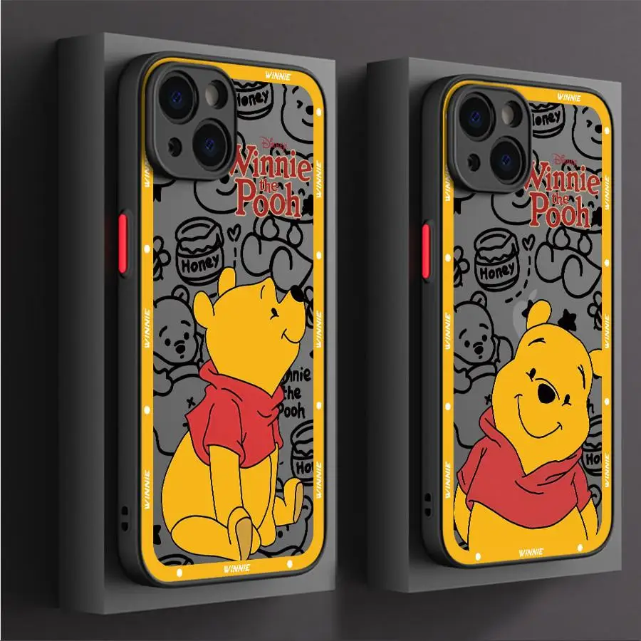 Disney Winnie The Pooh Phone Case for Apple iPhone 7 8 Plus 13 Mini 12 XS Max SE 14 Pro 11 Pro XR 16 15 ProMax Matte Cover