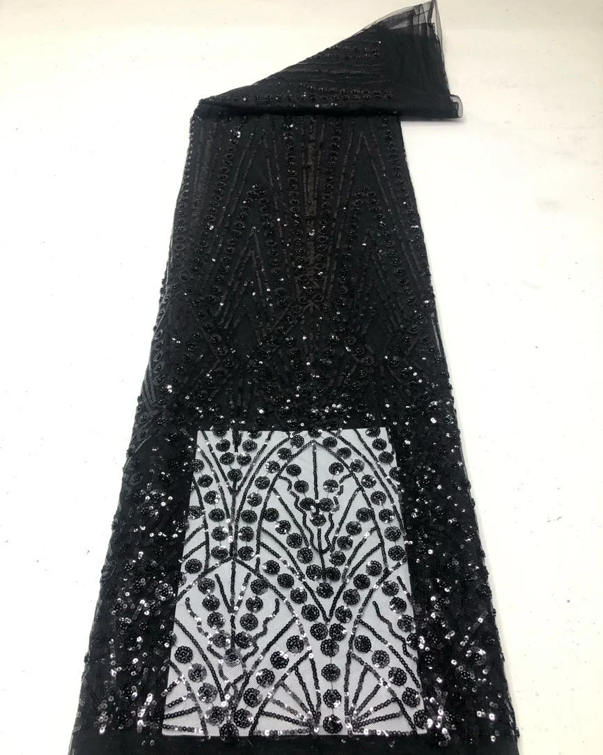 

5 Yards African Mesh Lace Sequin Fabric,Fabrics By The Meter,For Sewing,Clothes,Green,Tulle,Wedding Dresses,Embroidery,Crafts