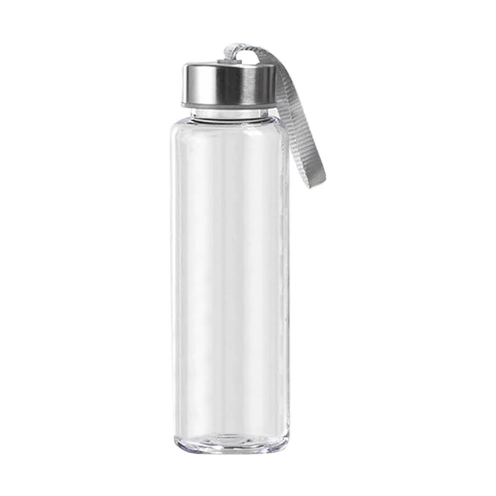 Plastic Transparent Round Portable Water Bottles Outdoor Hiking Yoga Bicycle Sports Travel Carrying For Water Bottle Drinkware