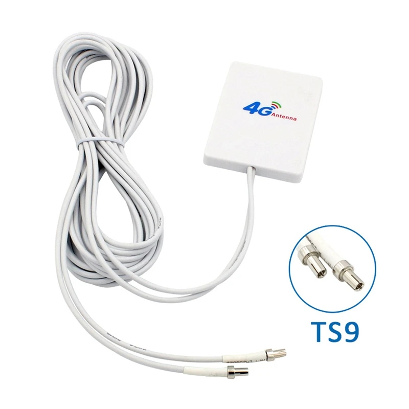 4G LTE Antenna 3G 4G Panel Antenna With SMA TS9 CRC9 Connector 2M Cable For E8372 E3372 B315 Router USB Modem