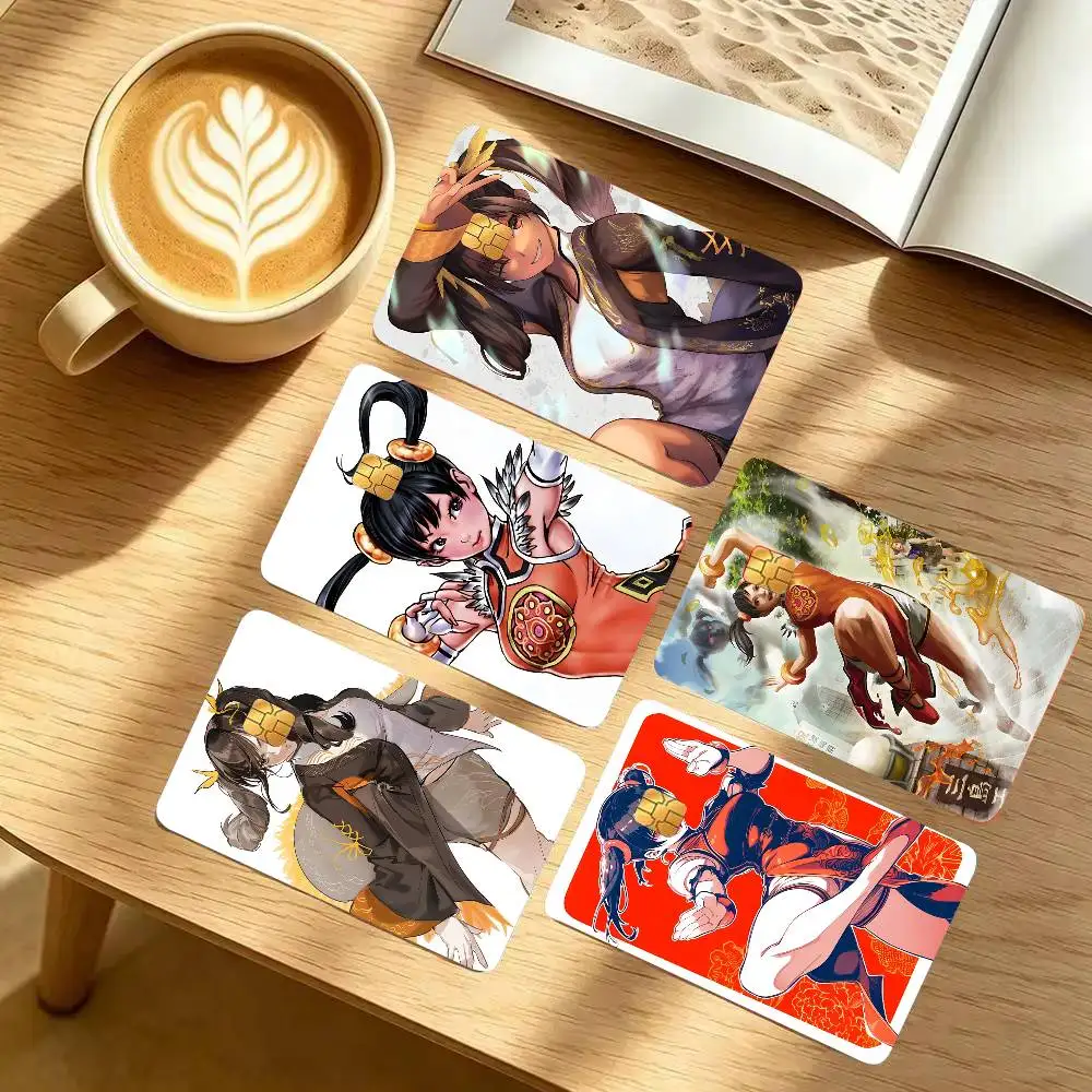Ling Xiaoyu Animation Iron Fist Art Print Credit Card Skin Waterproof PVC Bank Card Decal