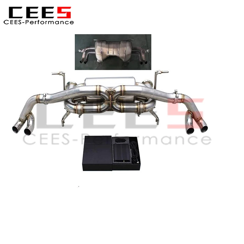 

cees Catback Exhaust Systems for Lamborghini Huracan 5.2 LP580/LP610 2014-2024 Exhaust Pipes Muffler with Vacuum Valve