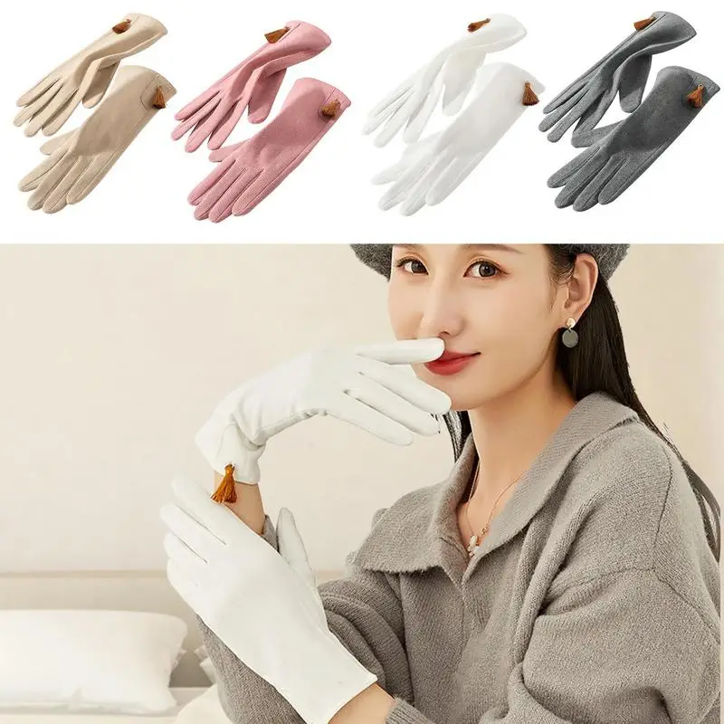 

Women's Winter Touch Screens Gloves Cold Weather Gloves With Warm Lining Touchscreen Non-Slip Freezer Gloves For Driving Cycling