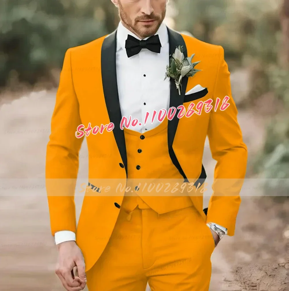 Elegant Light Green Formal Wedding Men Suit Groom Tuxedo Prom Slim Fit Blazer Hombre High Quality Custom 3 Piece Costume Homme