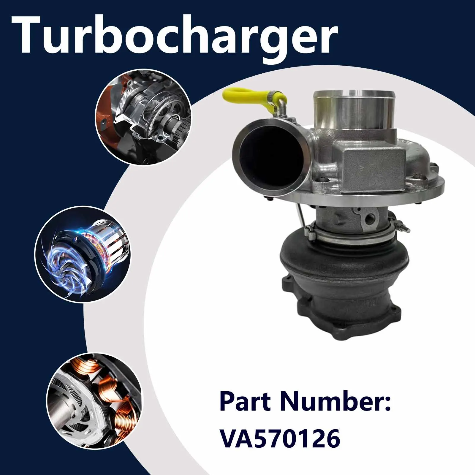 Turbocharger VA570126 For Hitachi ZX330-3 ZX350 ZX400LCH-3 Crawler Excavators For Isuzu 6HK1 7.79L Engine -205-300 H/P