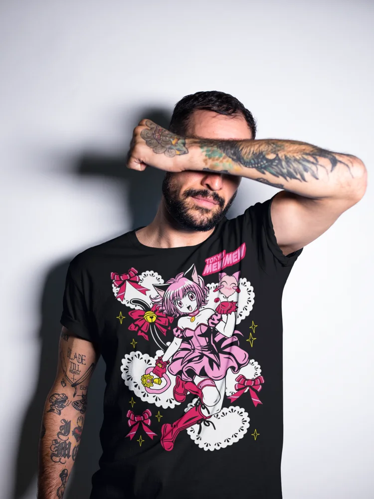 Tokyo Mew فتاة سحرية تي شيرت ، قميص أنيمي هاراجو ، جميع الأحجام ، ايشيجو موميا