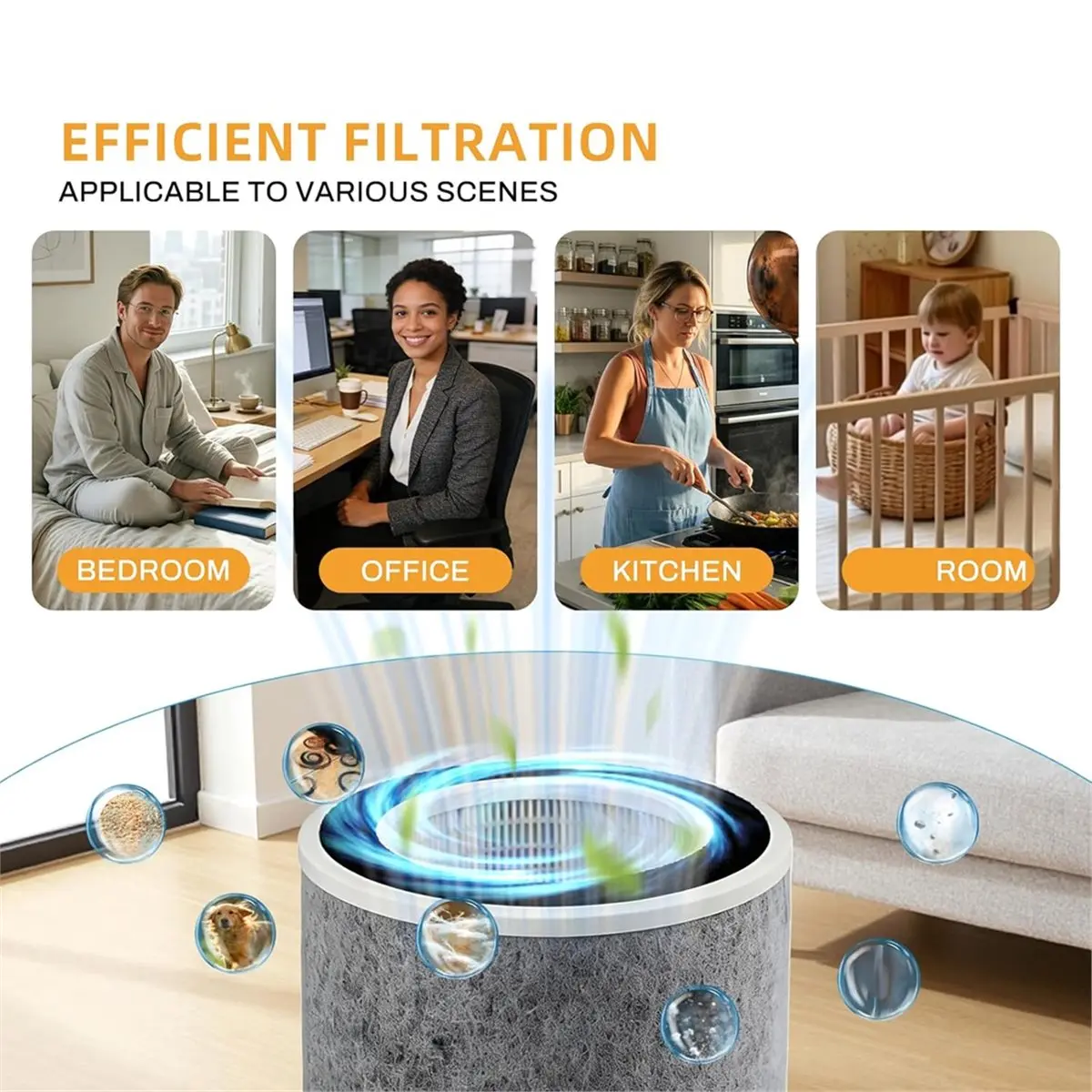 

(A25M) Filter Replacement for Shark HP200 HP201 HP202 HP232 HP301 HP302 AP1000 HC501 HC502 MAX Clean Sense Air Purifier Filter