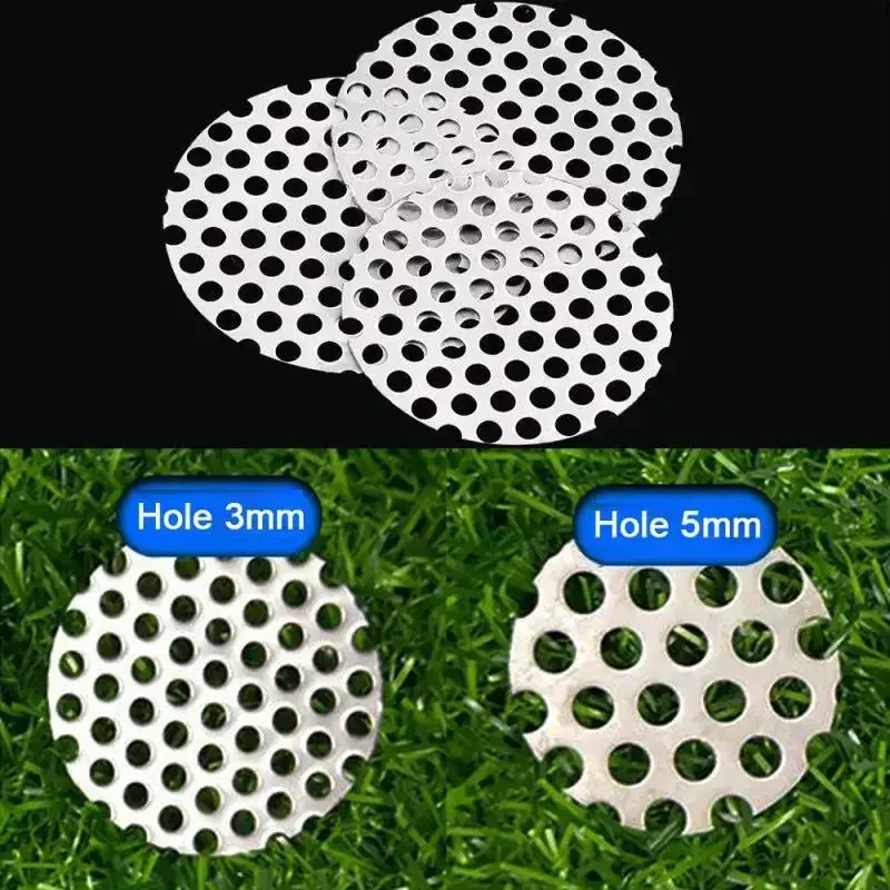304 Stainless Steel Perforated Plate Screen, 1mm Thick Strainer Plate, Swirl Metal Drain Cover Plant Trellis Protection Pad