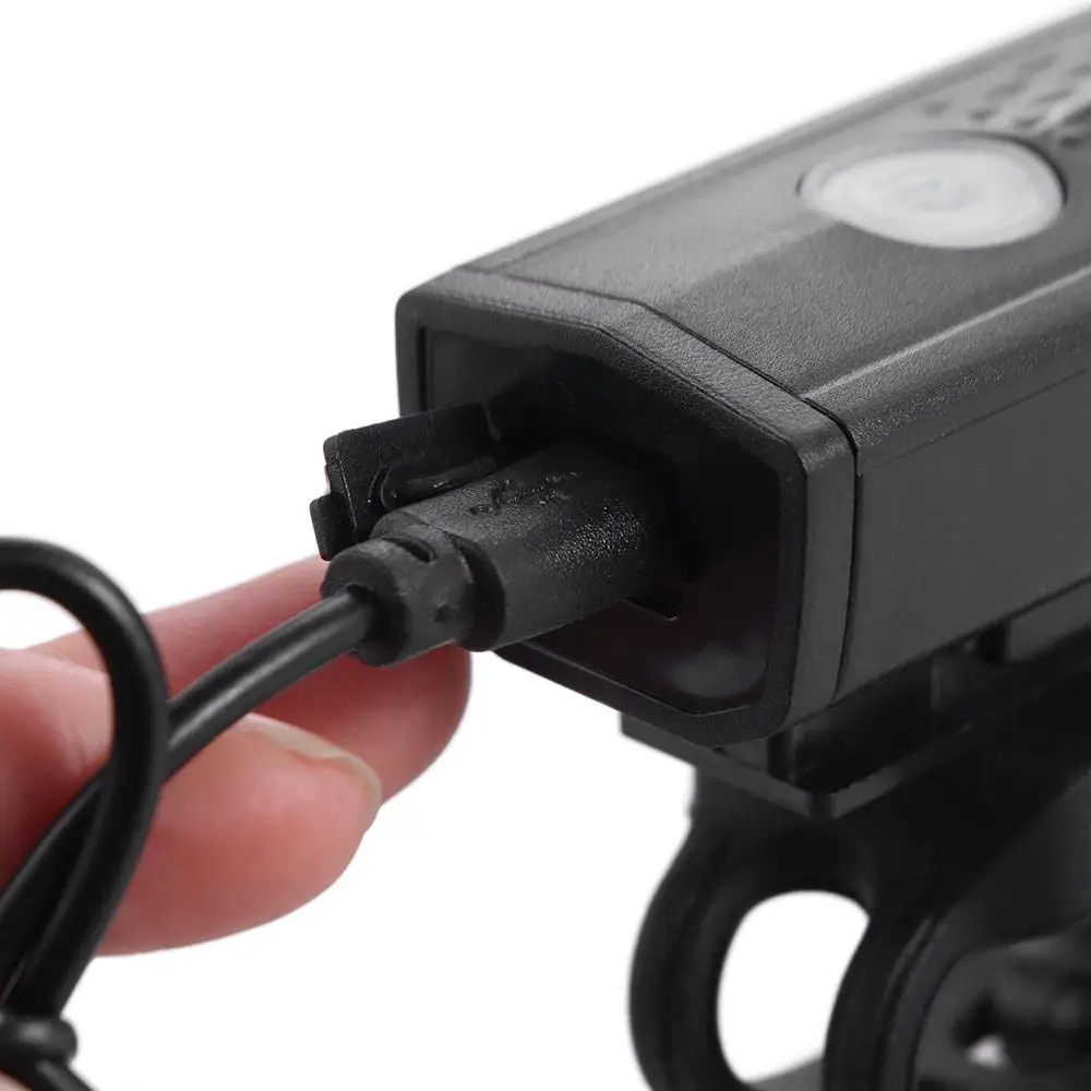 

2Pcs/Set USB Rechargeable Bike Lights Easy To Install Waterproof Bike Headlight Tail Light Set Bike Accessories Black White