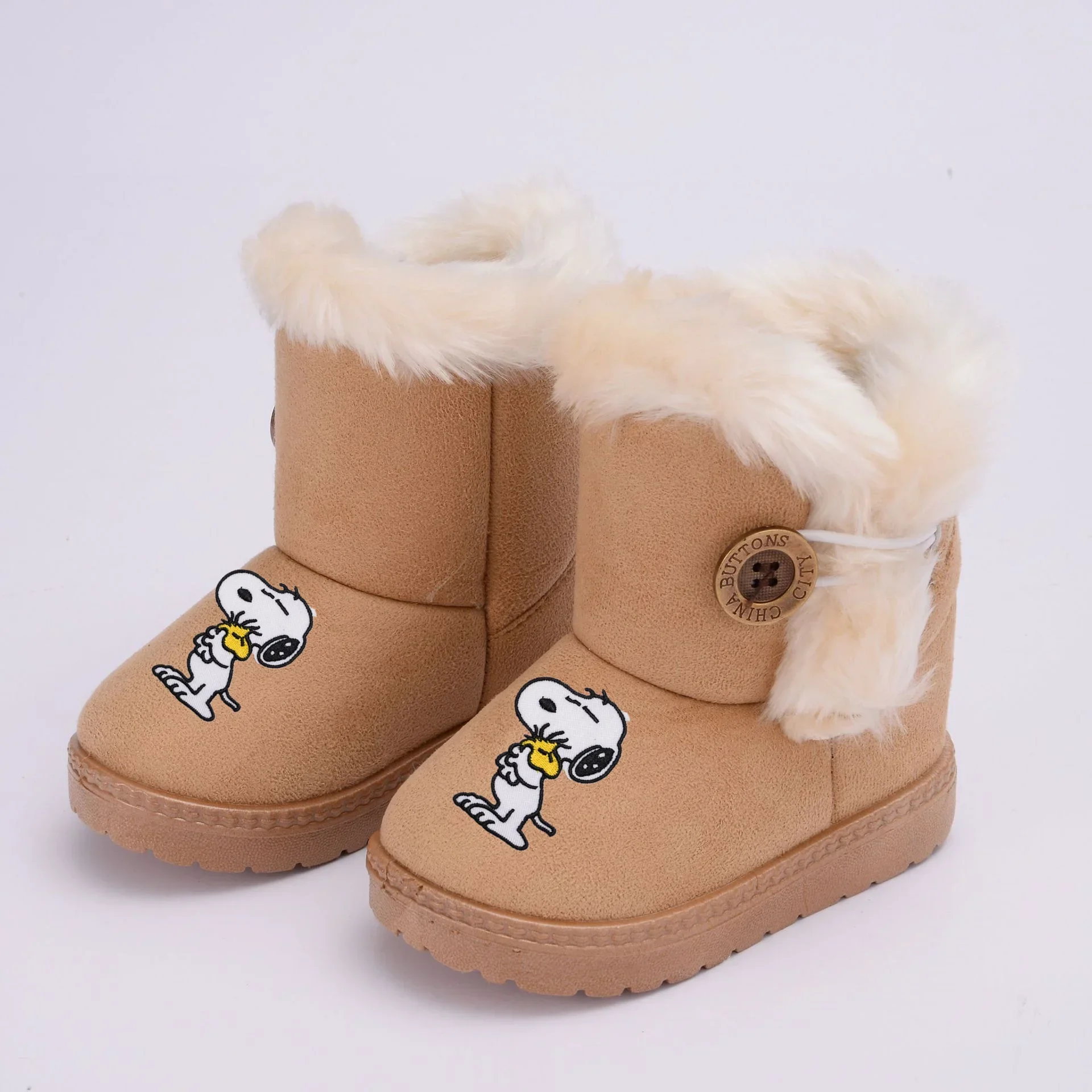

Snoopy Autumn and Winter New Baby Toddler Shoes Non-slip Soft Sole Casual Shoes Baby Cotton Shoes
