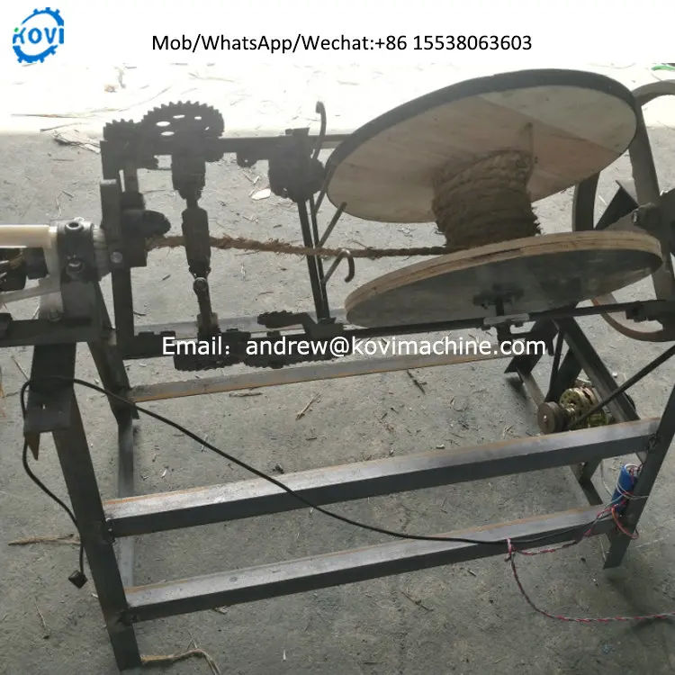 Manual Rice Straw Recycling Knitting Machine Rice Straw Rope Making Machine for Farms