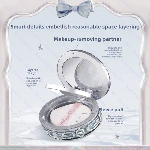 Imagen 2 del producto Flower Knows Shell Pearl Collection polvo horneado Color mezclado miel en polvo claro mate maquillaje ajuste polvo brillo de bronce Natural