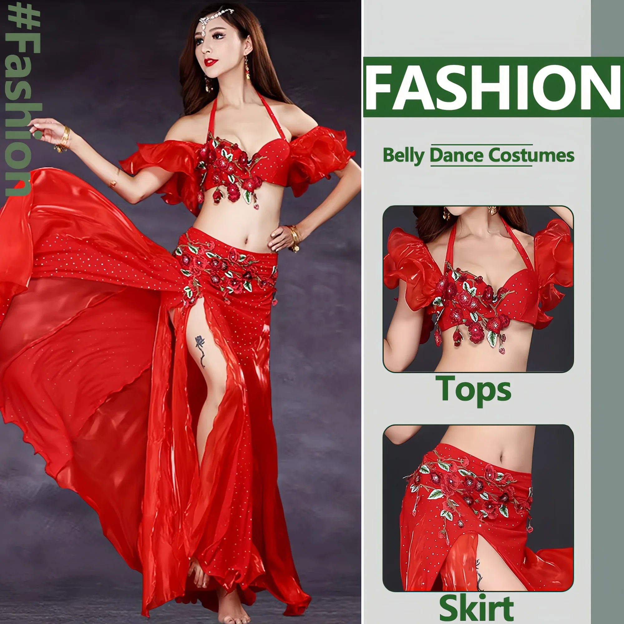 Women New Adult Belly Dance Costume Set Oriental Bellydance Skirt Stage Performance 2/3Pcs Set Bra Belt Skirt