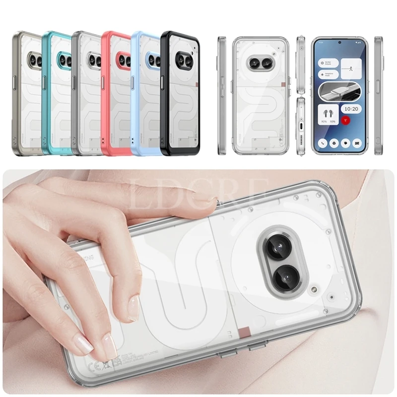 

For Nothing Phone 2a Case Luxury Silicone Clear Bumper Nothing Phone 2a Case TPU Border Shockproof Case Nothing Phone 2A Cover