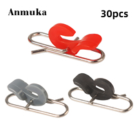 30pcs of paperclip+plastic pin LUYA unhooker quick connector fake bait stainless steel sea fishing tackle accessories