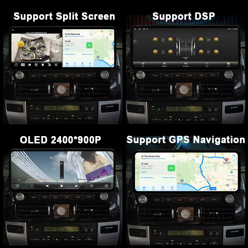 محول CarPlay اللاسلكي وحدة أندرويد السيارات لميتسوبيشي باجيرو V73 2004 2005 2006 2007 2008 2009 2010 2011 بلوتوث راديو السيارة شاشة عرض الوسائط المتعددة