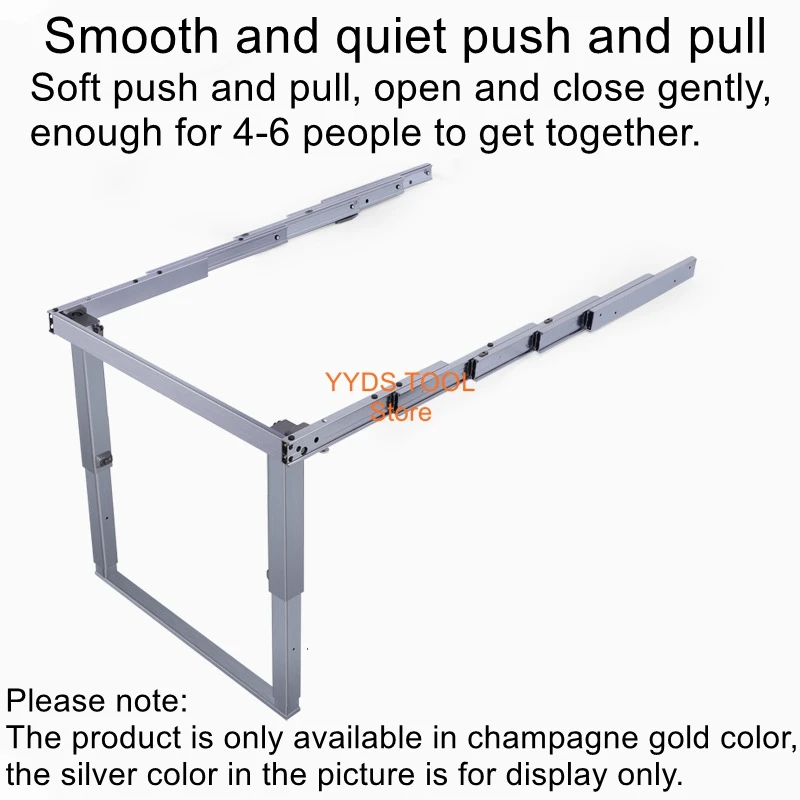 Hidden Folding Table Rail Aluminum Cabinet Drawer Expandable Dining Table Slide Rail Push Folding Hardware Accessories