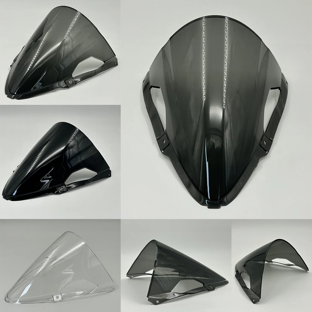 ZX6R Motorcycle Double Bubble Windshield Windscreen For 2024 2025 Kawasaki Ninja ZX 6R 636 ZX636 Wind Screen