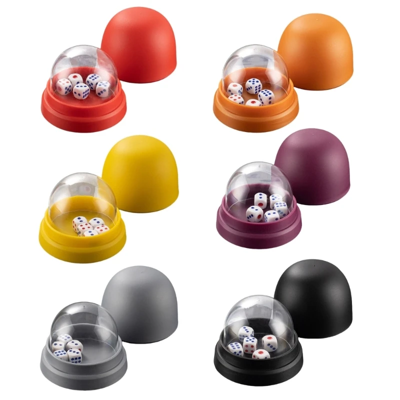 Professional Dices Cup with 5 Dices Quiet Shakers for Board Game Enthusiasts Suitable for Various Dices Game and Event