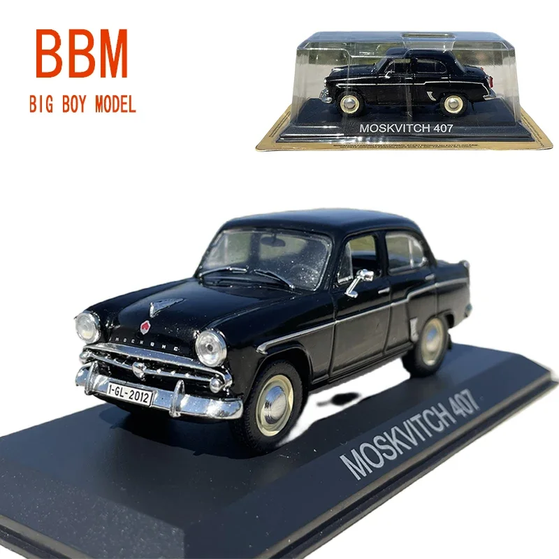 Diecast 1/43 scale USSR Moskvich 407 Simulation Alloy Car Model classic static display Toy for Children Christmas Gifts for Boys