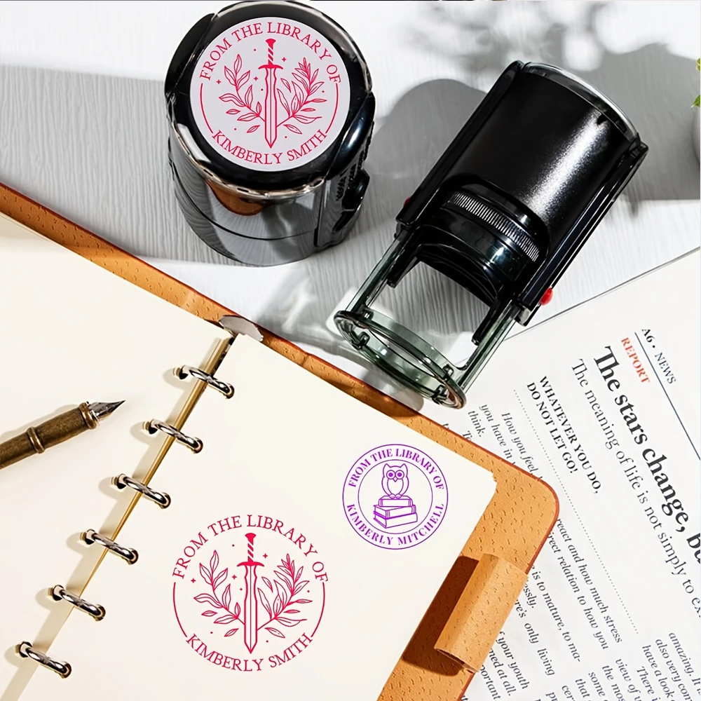 مخصص الذاتي التحبير ختم 25/30/40/50 مللي متر شعار مستدير تصميم شخصية النص الصحافة من نوع التحبير ختم لدعوة الزفاف Envelo