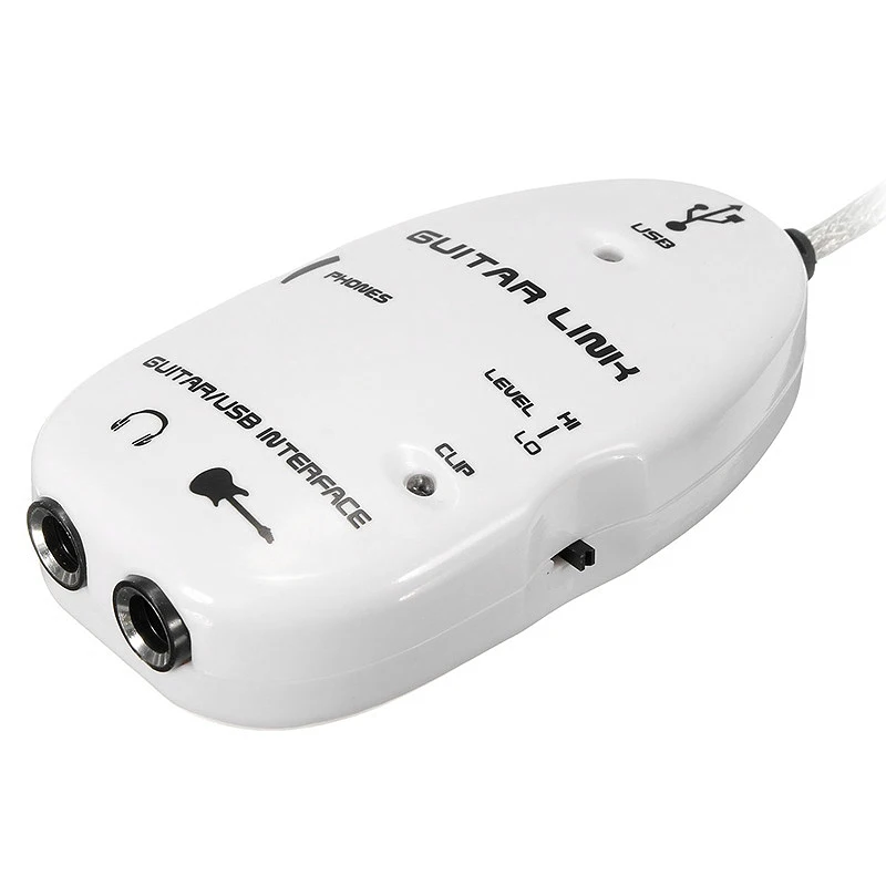(AD12) 6.3mm Jack to USB Guitar Link Cable Adapter Guitar to PC Recording Playback Guitar Effects Cable USB Guitar Adapter