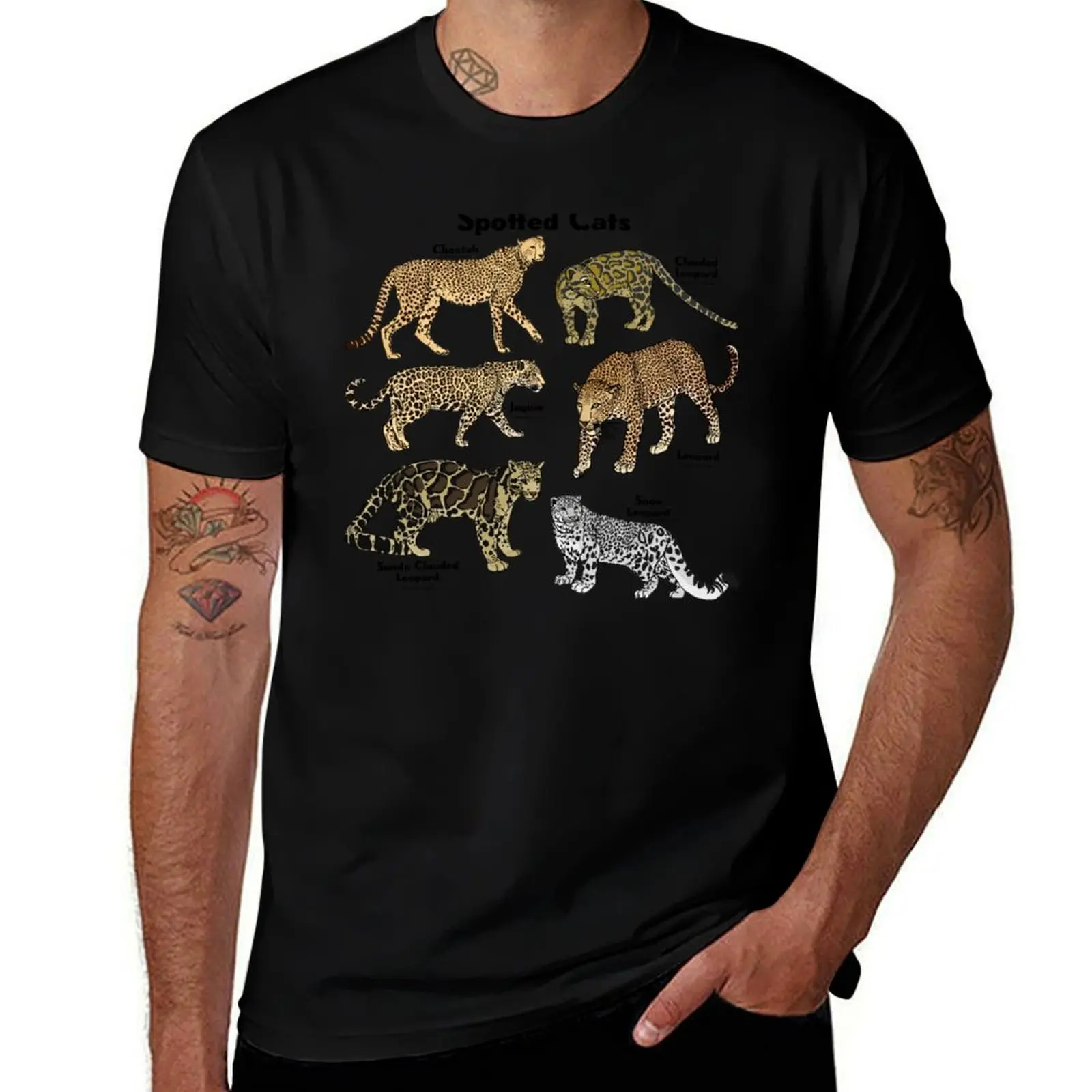 Big Spotted Cats (with Scientific Names) T-Shirt Holiday Party Tee Shirt T-Shirt