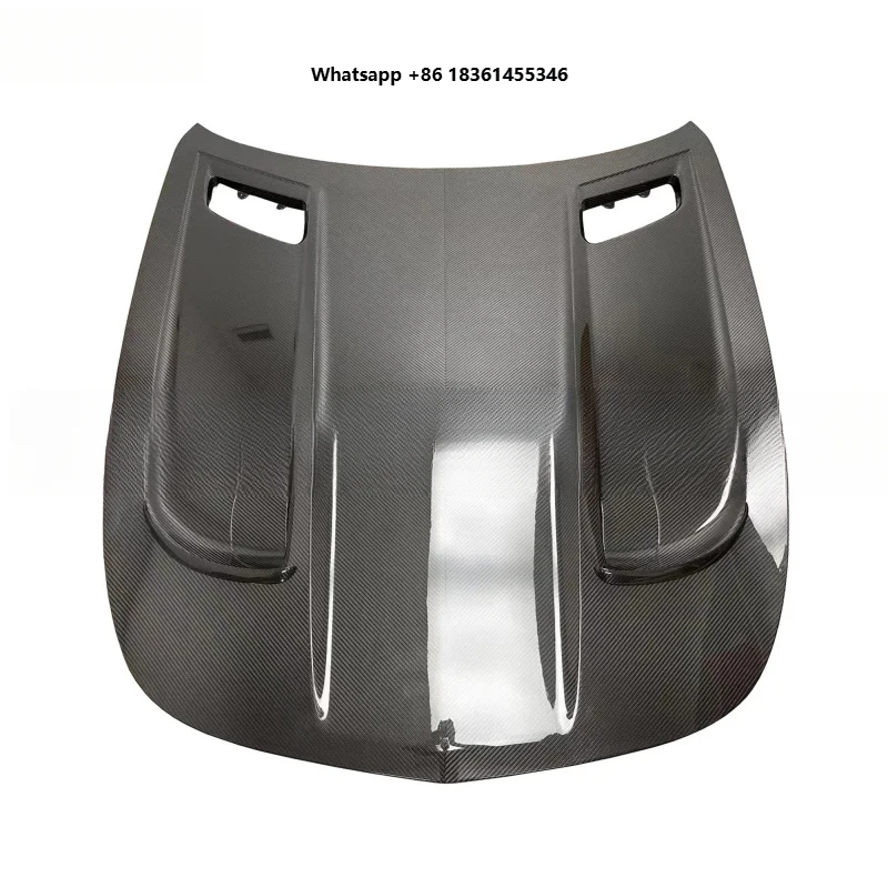 

For Hot selling Black Series Style Type Dry Full Carbon Fiber Bonnet Hood 2015-2018