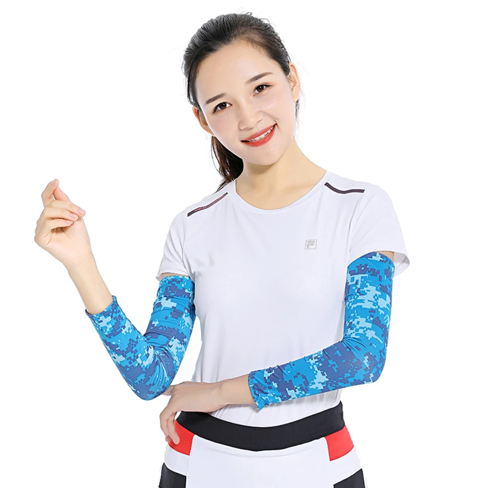 Exposed thumb Summer Cooling Basketball Running Outdoor Sport Arm Sleeves Sun Protection Arm Cover