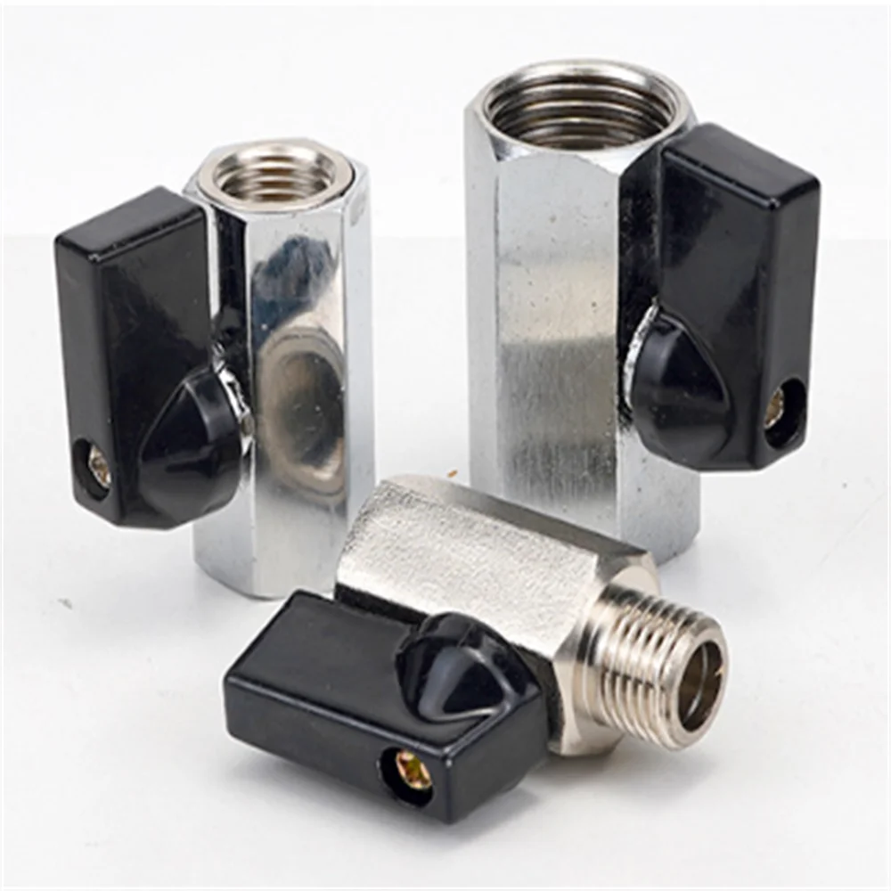 Mini Chrome Plated Brass Ball Valve Auto Cut off Built-in Gas Water Air Shutoff Control Valve for Home Plumbing