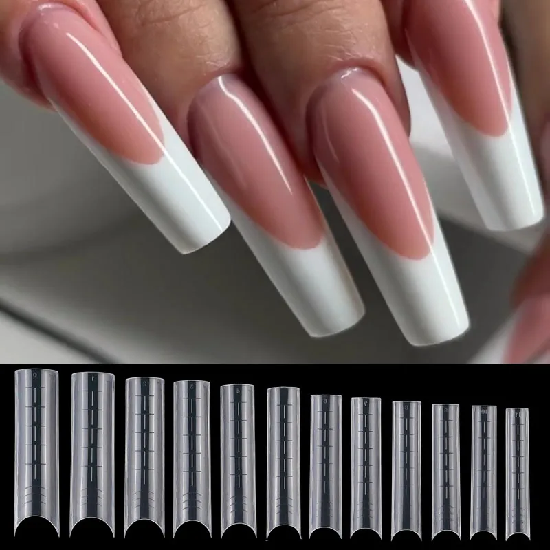 120 Stuks Dual Nail Formulieren Voor Snel Bouwen Poly UV Gel Uitbreiding Vierkante Top Formulieren Tips Mallen Bovenste Formulieren Art nep Nagels Systeem