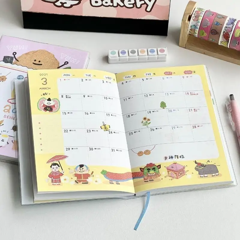 2027 Desk Calendar Exquisite Flip Style Monthly Desktop Planner for Home Office School Daily Schedule Organization